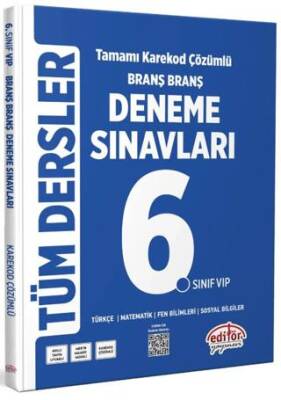 6. Sınıf Tüm Dersler Branş Branş Tamamı Çözümlü Deneme Sınavları - 1