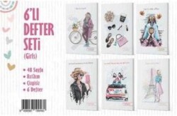 6`lı Defter Seti - Girls - 1