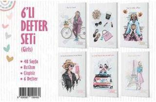 6`lı Defter Seti - Girls - 1