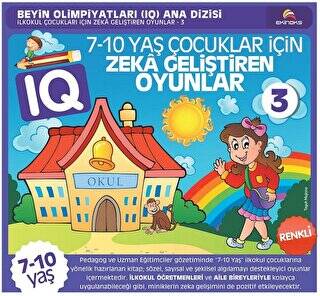 7-10 Yaş Çocuklar İçin IQ Zeka Geliştiren Oyunlar 3 Renkli Baskı - 1