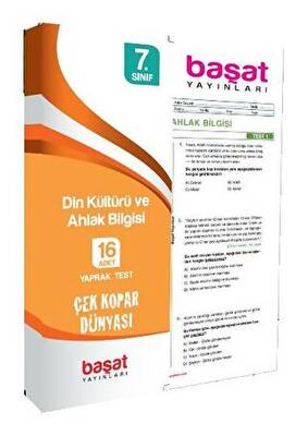 Başat Yayınları 7. Sınıf Din Kültürü Yaprak Test - 1