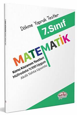 Editör Yayınevi 7. Sınıf Matematik Dökme Yaprak Testler - 1