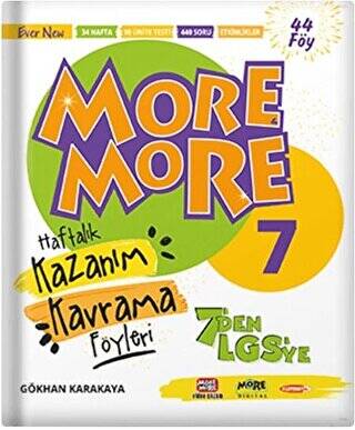 Kurmay Yayınları 7. Sınıf More More Haftalık Kazanım Kavrama Föyleri 44 Föy - 1