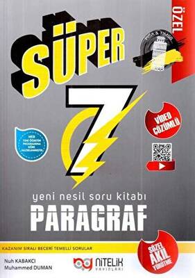 Nitelik Yayınları - Bayilik 7. Sınıf Paragraf Süper Yeni Nesil Soru Kitabı - 1