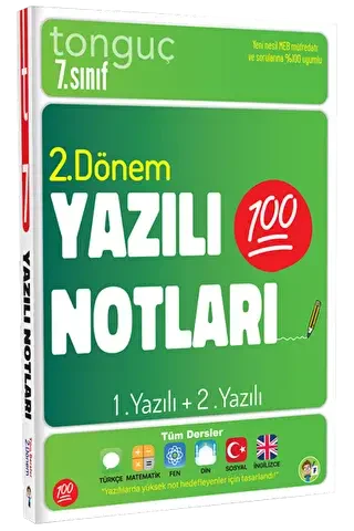 Tonguç Akademi 7. Sınıf Tüm Dersler 2. Dönem 1. Yazılı ve 2. Yazılı Notları - 1