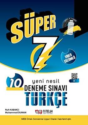 Nitelik Yayınları - Bayilik 7. Sınıf Türkçe 10 Deneme Sınavı - 1