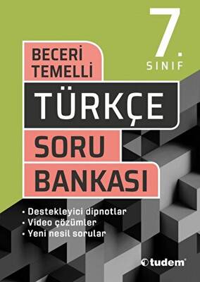 Tudem Yayınları - Bayilik 7. Sınıf Türkçe Beceri Temelli Soru Bankası - 1
