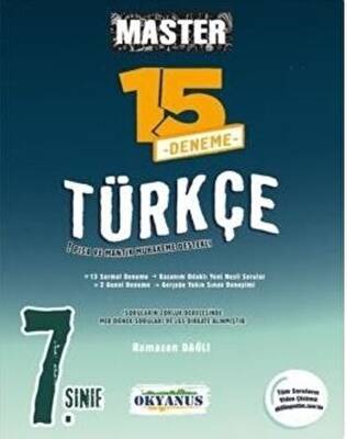 Okyanus Yayınları 7. Sınıf Türkçe Master 15 Türkçe Deneme - 1