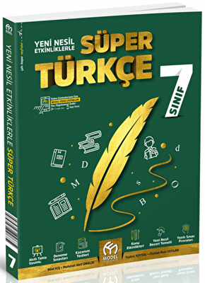 Model Eğitim Yayıncılık 7. Sınıf Türkçe Süper Soru Bankası - 1