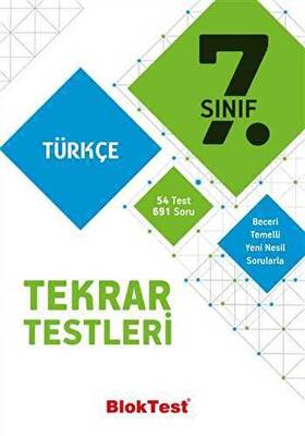Tudem Yayınları - Bayilik 7. Sınıf Türkçe Tekrar Testleri - 1