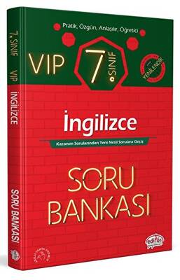 Editör Yayınevi 7. Sınıf VIP İngilizce Soru Bankası - 1