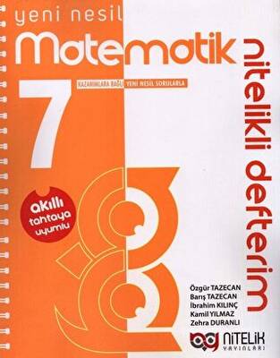 Nitelik Yayınları - Bayilik 7. Sınıf Yeni Nesil Matematik Nitelikli Defterim - 1