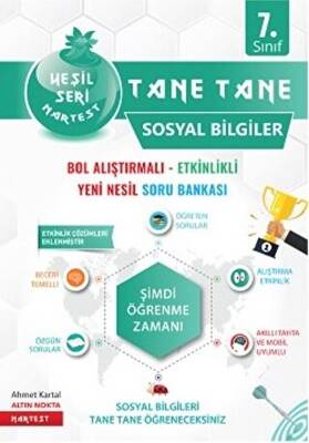Nartest Yayınevi 7. Sınıf Yeşil Tane Tane Sosyal Bilgiler Soru Bankası - 1