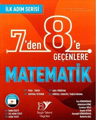 Beyin Takımı Yayınları 7`Den 8`e Geçenlere Matematik İlk Adım Serisi Soru Bankası - 1