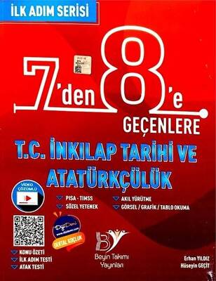 Beyin Takımı Yayınları 7`Den 8`e Geçenlere T. C. İnkılap Tatihi ve Atatürkçülük İlk Adım Serisi Soru Bankası - 1