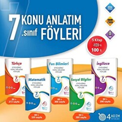 4 Adım Yayınları 7. Sınıf Etkileşimli Konu Anlatım Föyleri Seti - 1