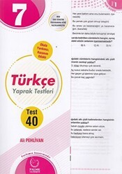 7. Sınıf Türkçe Yaprak Testleri - Palme Yayınları