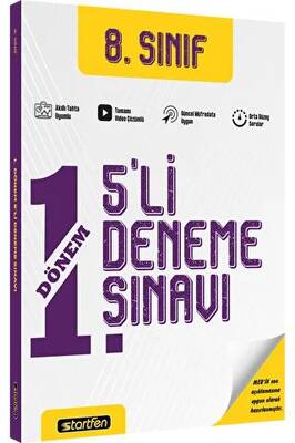 Startfen Yayınları 8. Sınıf 1. Dönem 5`li Genel Deneme Sınavı - 1