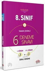 8. Sınıf 6 Deneme Sınavı Tamamı Çözümlü - Editör Yayınevi