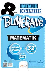 Günay Yayınları 8. Sınıf Bumerang 32 Haftalık Matematik Denemeleri - Günay Yayınları