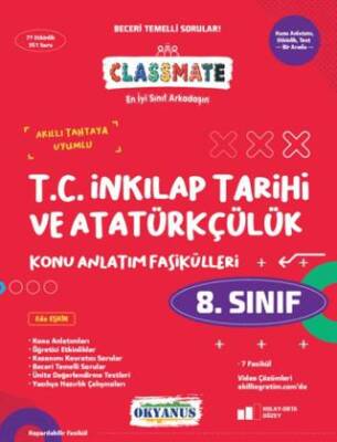 8. Sınıf Classmate T.C. İnkılap Tarihi ve Atatürkçülük Konu Anlatım Fasikülleri - 1