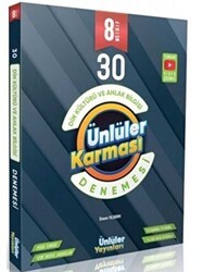 Ünlüler Yayınları 8. Sınıf Din Kültürü ve Ahlak Bilgisi 30 Branş Deneme - Ünlüler Yayınları