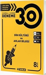 8. Sınıf Din Kültürü ve Ahlak Bilgisi 30 Deneme - Hız Yayınları