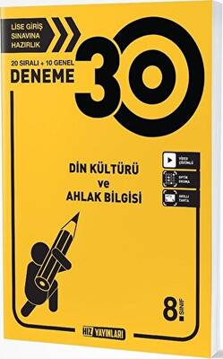 8. Sınıf Din Kültürü ve Ahlak Bilgisi 30 Deneme - 1