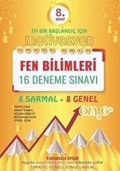 Omage Yayınları 8. Sınıf Omage Motivasyon Fen Bilimleri 16 Deneme Sınavı 8 Sarmal + 8 Genel - Omage Yayınları