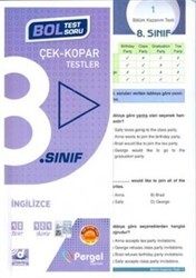 Pergel Yayınları 8. Sınıf İngilizce Çek Kopar Yaprak Test - Pergel Yayınları