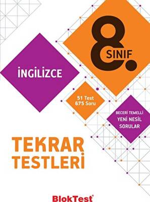 Tudem Yayınları - Bayilik 8. Sınıf İngilizce Tekrar Testleri - 1