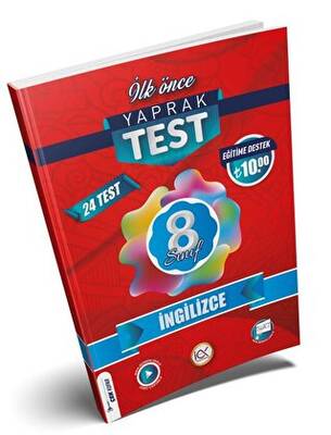 İlk Önce Yayıncılık 8. Sınıf İngilizce Yaprak Test - 1