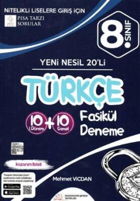 8. Sınıf LGS Türkçe 10 + 10 Fasikül Deneme - 1