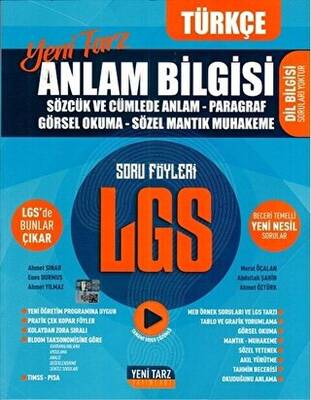 Yeni Tarz Yayınları 8. Sınıf LGS Anlam Bilgisi Soru Föyleri - 1