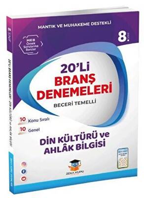 Zeka Küpü Yayınları 8. Sınıf LGS Din Kültürü ve Ahlak Bilgisi 20`li Branş Denemeleri - 1
