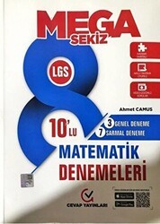 Cevap Yayınları 8. Sınıf LGS Matematik Mega Sekiz 10 lu Deneme - Cevap Yayınları