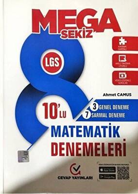 Cevap Yayınları 8. Sınıf LGS Matematik Mega Sekiz 10 lu Deneme - 1