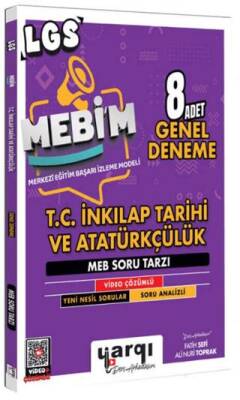 8. Sınıf LGS MEBİM T.C. İnkılap Tarihi ve Atatürkçülük 8 Adet Genel Deneme - 1