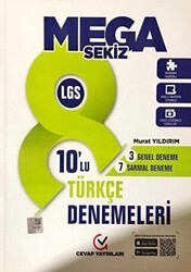 Cevap Yayınları 8. Sınıf LGS Mega Türkçe 10 lu Denemeleri - Cevap Yayınları