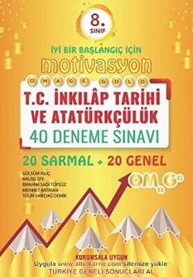 Omage Yayınları 8. Sınıf Omage Motivasyon T.C. İnkılap Tarihi ve Atatürkçülük 40 Deneme Sınavı 20 Sarmal + 20 Genel - 1