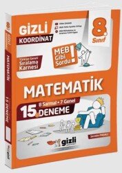 8. Sınıf Matematik 15`li Deneme - Gizli Yayınları