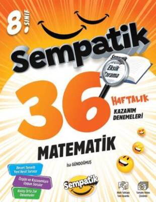 8. Sınıf Matematik 36 Haftalık Kazanım Denemeleri - 1