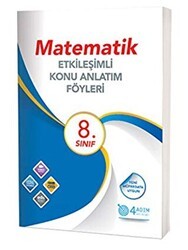 4 Adım Yayınları 8. Sınıf Matematik Etkileşimli Konu Anlatım Föyleri - 4 Adım Yayınları