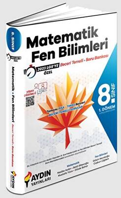 Aydın Yayınları 8. Sınıf 1. Dönem Matematik ve Fen Bilimleri Beceri Temelli Soru Bankası -Özel - 1