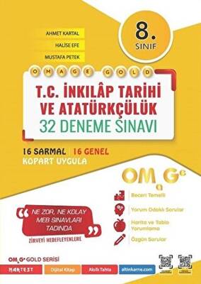 Nartest Yayınevi 8. Sınıf Omage Gold T.C. İnkılap Tarihi Ve Atatürkçülük 32 Deneme Sınavı - 1
