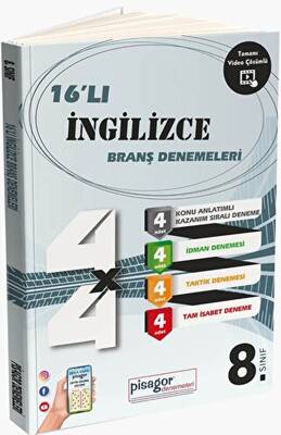 Zeka Küpü Yayınları 8. Sınıf Pisagor 16`lı İngilizce Denemesi - 1