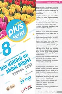 8. Sınıf Plus Serisi Din Kültürü ve Ahlak Bilgisi Yaprak Test - 1