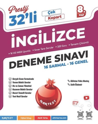 8. Sınıf Prestij İngilizce 32`li Deneme Sınavı - 1