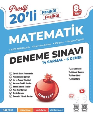 8. Sınıf Prestij Matematik 20`li Deneme Sınavı - 1