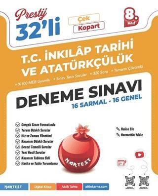 8. Sınıf Prestij T.C. İnkılap Tarihi ve Atatürkçülük 32`li Deneme Sınavı - 1